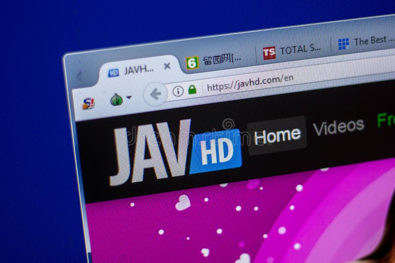 June 05, 2018: Homepage of JavHD website on the display of PC, url - JavHD....