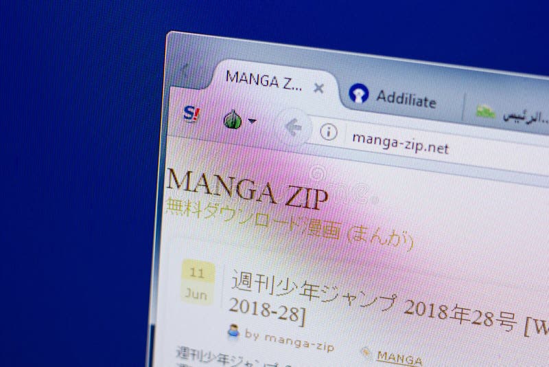 Ryazan Russia June 17 2018 Homepage Of Manga Zip Website On The Display Of Pc Url Manga Zip Net Editorial Stock Image Image Of Home Page 119489264
