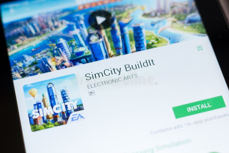 Ryazan, Russia June 24, 2018 SimCity BuildIt Mobile App