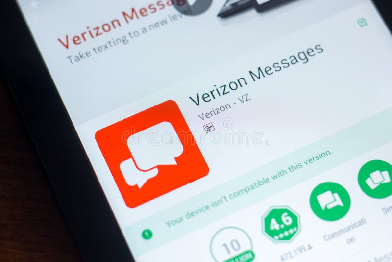 Ryazan, Russia - March 21, 2018 - Verizon Messages App On ...