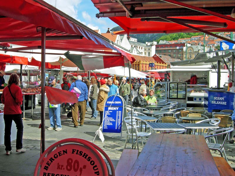 Rybi rynek w Bergen (Norwegia) obraz stock Rybi rynek w Bergen (Norwegia) obraz stock