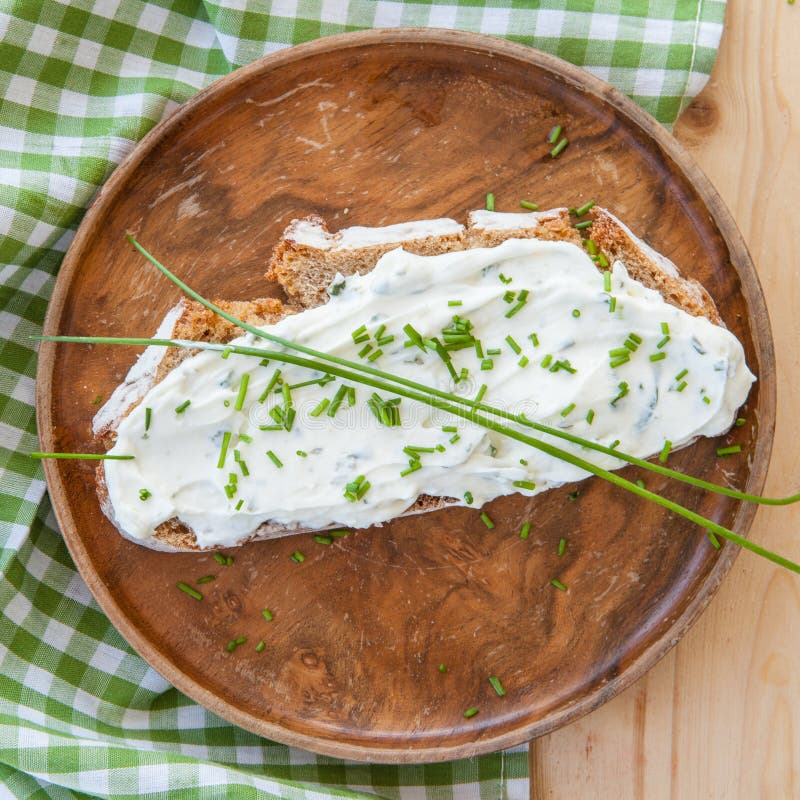 Rye Bread with Cream Cheese Stock Image Image of butter, rustic 60193373