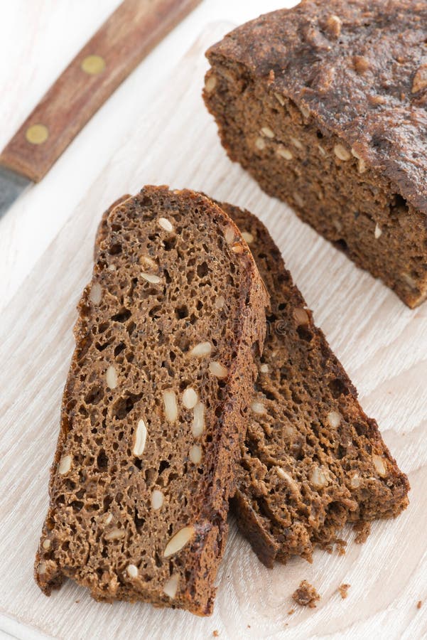 Rye Bread with Seeds, Top View Stock Photo Image of kernel, food