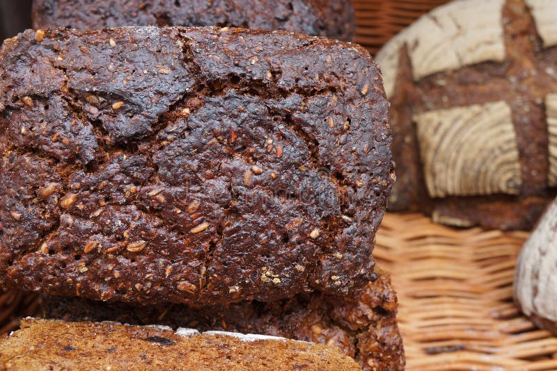Rye Bread with Sunflower Seeds. Stock Image Image of food, foodstuffs