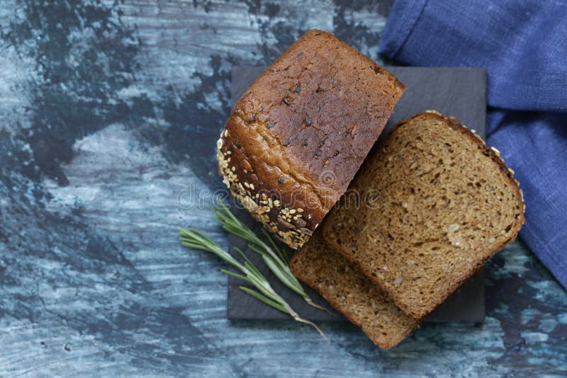 Rye wholemeal bread stock image. Image of homemade, wholegrain 97003529