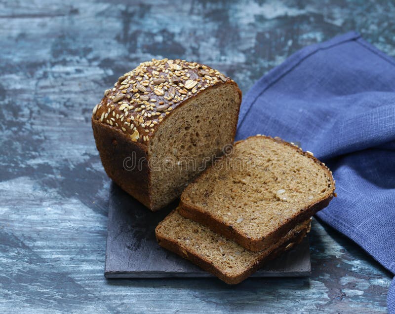 Rye wholemeal bread stock image. Image of wheat, organic 97003593
