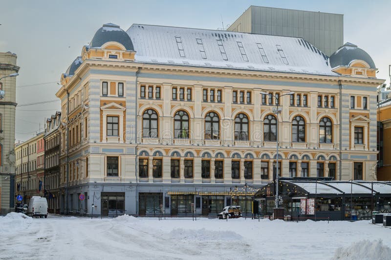 Riga, Latvia. New Year Christmas Riga Russian Theater 1. Riga, Latvia. New Year Christmas Riga Russian Theater 1