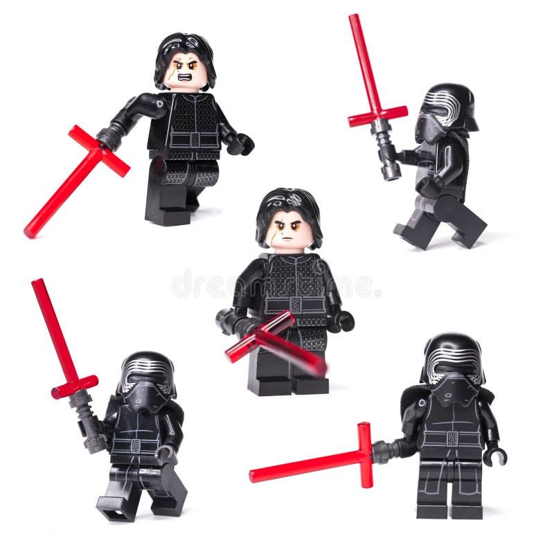RYSKT JANUARI 15, 2019 LEGO STAR WARS Kylo Ren kortkort-diagram av den Lego Star Wars sagan