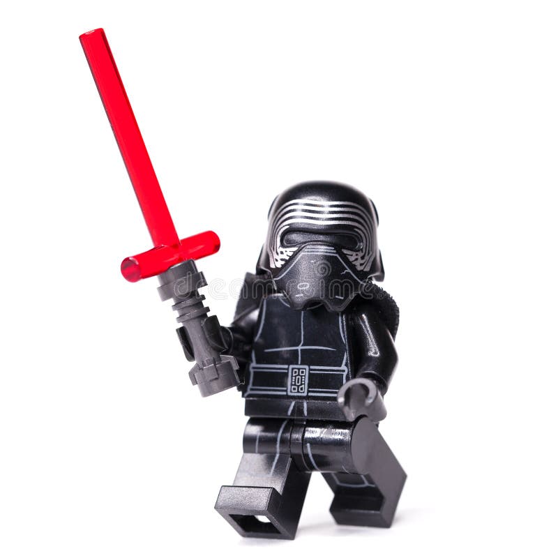 RYSKT JANUARI 15, 2019 legostjärnan kriger Kylo Ren kortkort-diagram av den Lego Star Wars sagan
