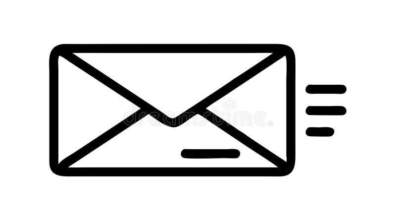 Rysowanie konspektu wysyłania wiadomości e-mail symbolizującego konstrukcję wektora dostarczania wiadomości Generative AI. Czarny kontur ilustracji koperty z wierszami wskazującymi ruch symbolizujący wysłanie wiadomości e-mail. Ikona ta reprezentuje dostarczanie komunikatów komunikacyjnych lub wysyłanie informacji w dynamicznym stylu konturu graficznego przydatnym w projektowaniu wektorów funkcji kontaktu lub powiadamiania Generacyjna AI