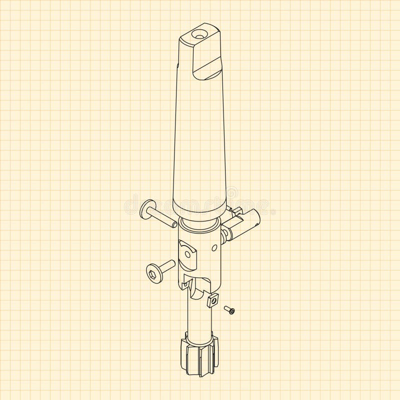 Rysunki mechaniczne. Naciśnij obramowanie narzędzi. Projekt techniczny. Pokrycie. Wzór. Narzędzie do cięcia kroków ilustracja wektor