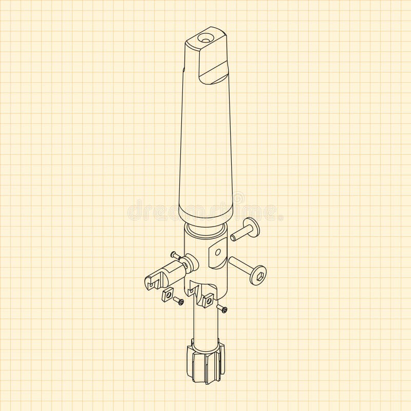 Rysunki mechaniczne. Naciśnij obramowanie narzędzi. Projekt techniczny. Pokrycie. Wzór. Narzędzie do cięcia kroków ilustracja wektor