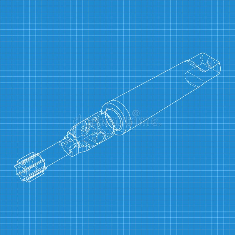 Rysunki mechaniczne. Naciśnij obramowanie narzędzi. Projekt techniczny. Pokrycie. Wzór. Narzędzie do cięcia kroków royalty ilustracja