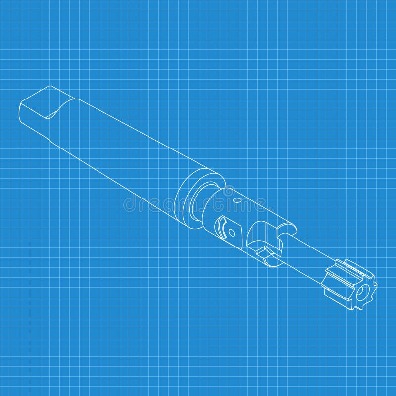 Rysunki mechaniczne. Naciśnij obramowanie narzędzi. Projekt techniczny. Pokrycie. Wzór. Narzędzie do cięcia kroków royalty ilustracja