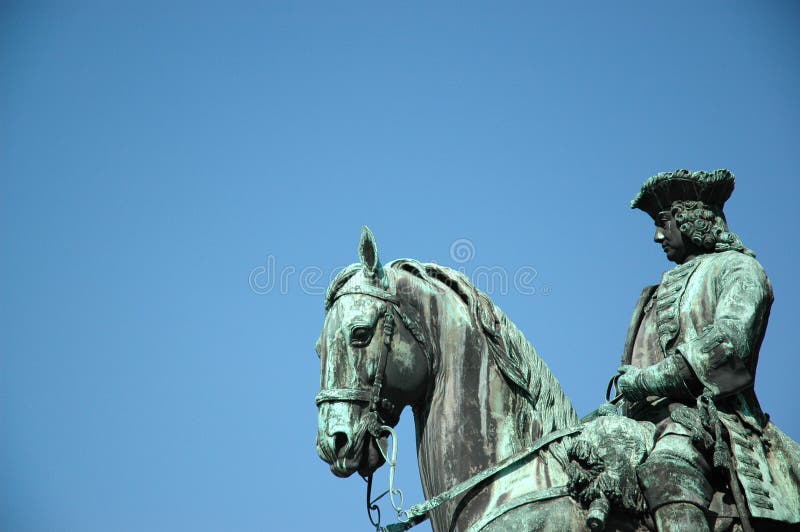 Ryttaren kriger royaltyfria bilder