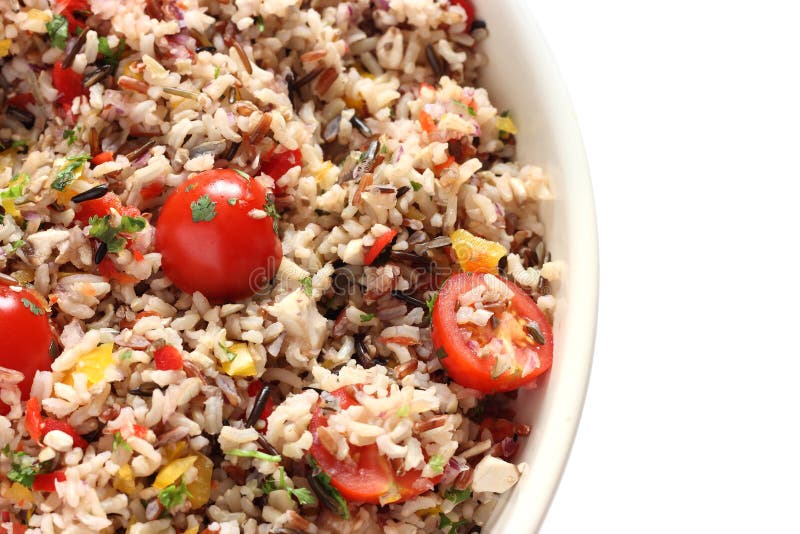 Wild rice and cherry tomato salad. Wild rice and cherry tomato salad