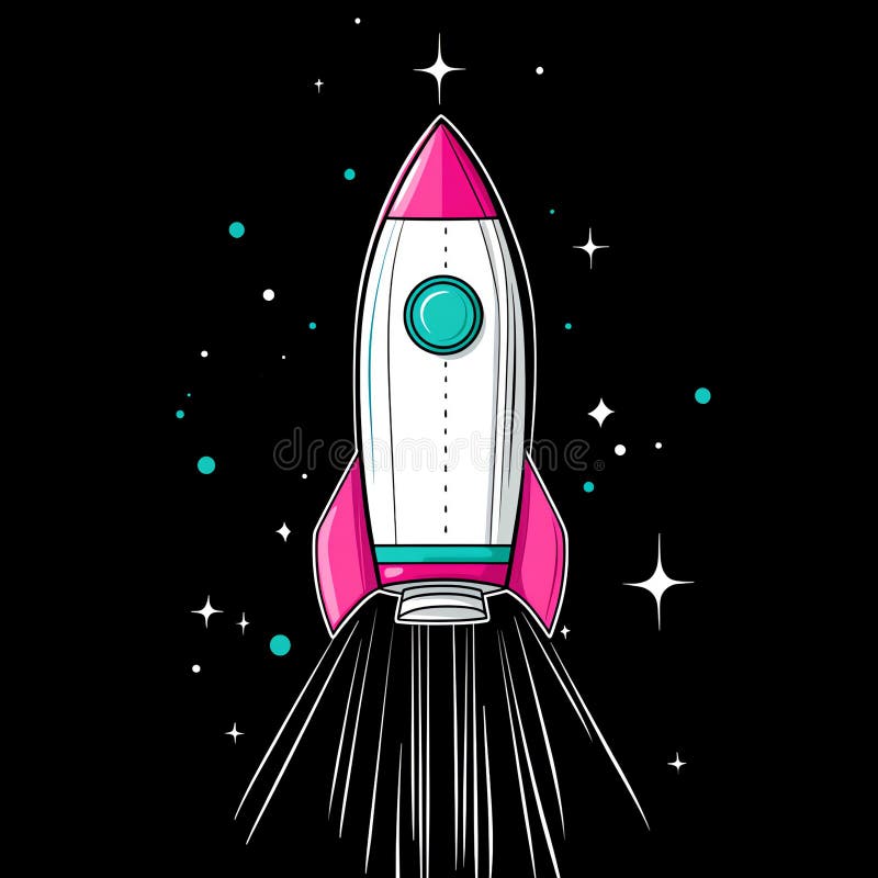 Räket AI genererad stock illustrationer