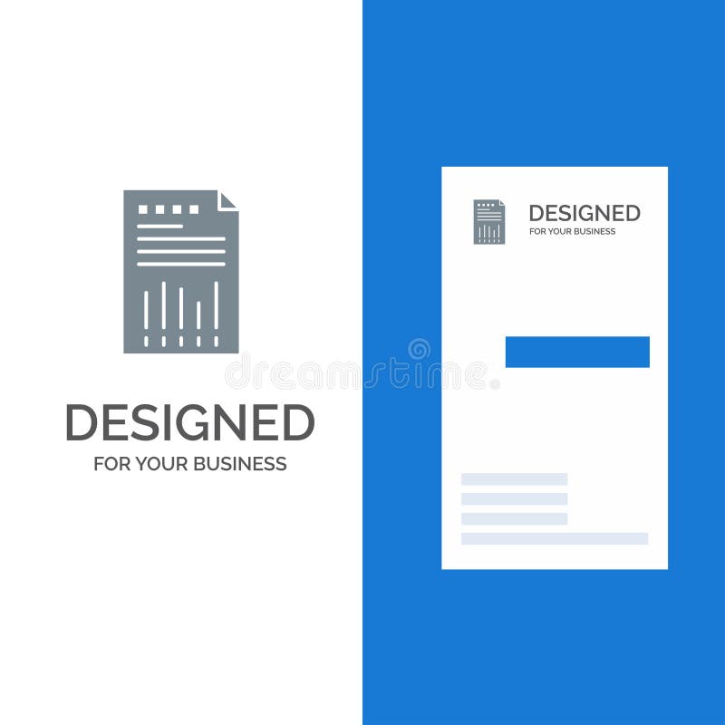 Räkneark, affär, data, finansiellt, graf, papper, rapport Grey Logo Design och mall för affärskort vektor illustrationer Räkneark, affär, data, finansiellt, graf, papper, rapport Grey Logo Design och mall för affärskort vektor illustrationer