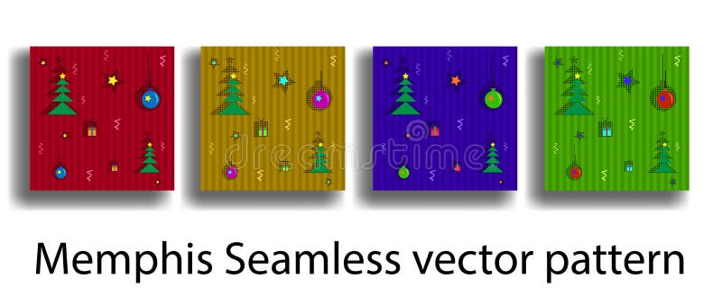 Räkningsmallen med diagram av geometri memphis som är sömlösa i jul, utformar för broschyrer, affischer, baner stock illustrationer Räkningsmallen med diagram av geometri memphis som är sömlösa i jul, utformar för broschyrer, affischer, baner stock illustrationer