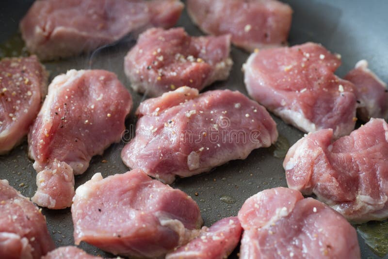 Rå filetpork royaltyfri bild