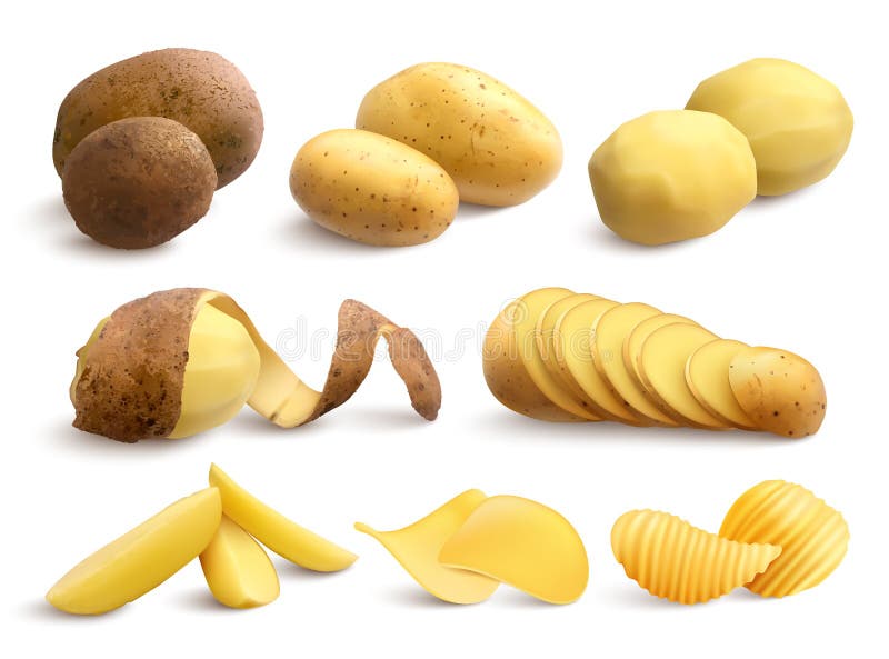 Rått och Fried Potato Realistic Set