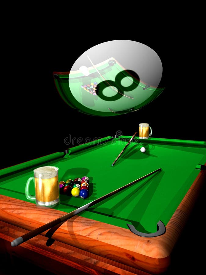 Réception de billard illustration stock Réception de billard illustration stock