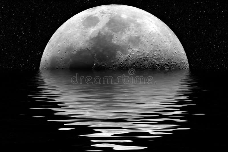Réflexion de lune illustration de vecteur Réflexion de lune illustration de vecteur