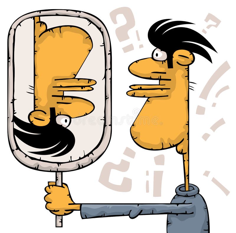 Réflexion de miroir impossible illustration de vecteur Réflexion de miroir impossible illustration de vecteur