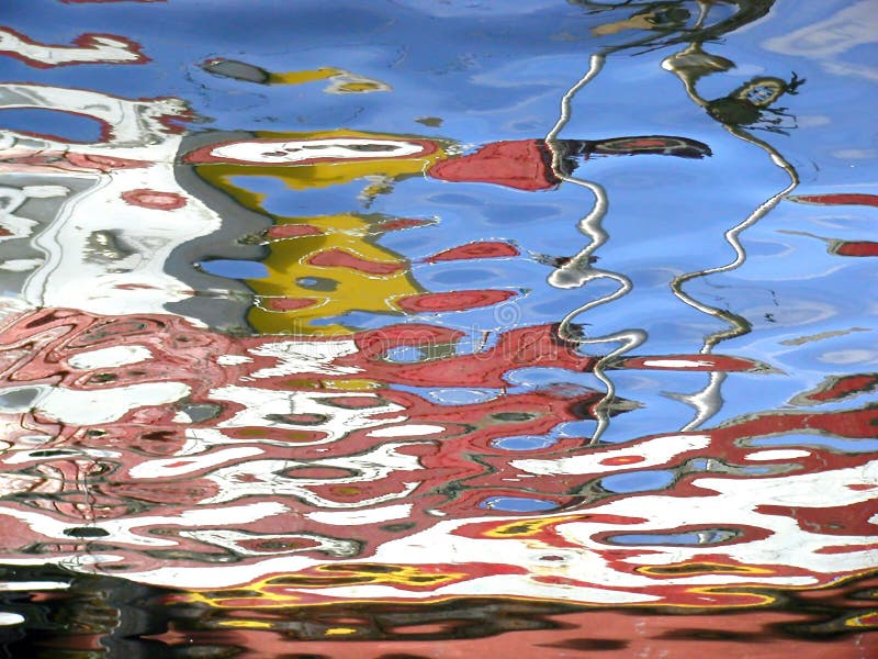 Colorful Water reflections. Colorful Water reflections