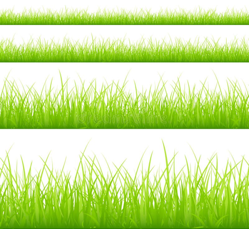 Réglé de la bannière verte Heigths différent de quatre prés illustration de vecteur Réglé de la bannière verte Heigths différent de quatre prés illustration de vecteur