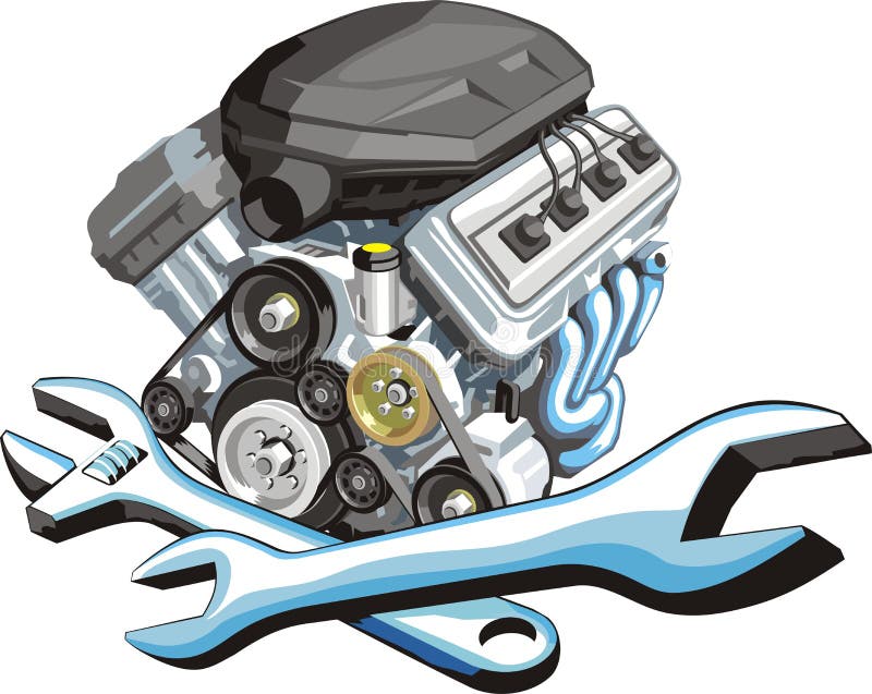Réparation d'engine de véhicule illustration libre de droits Réparation d'engine de véhicule illustration libre de droits