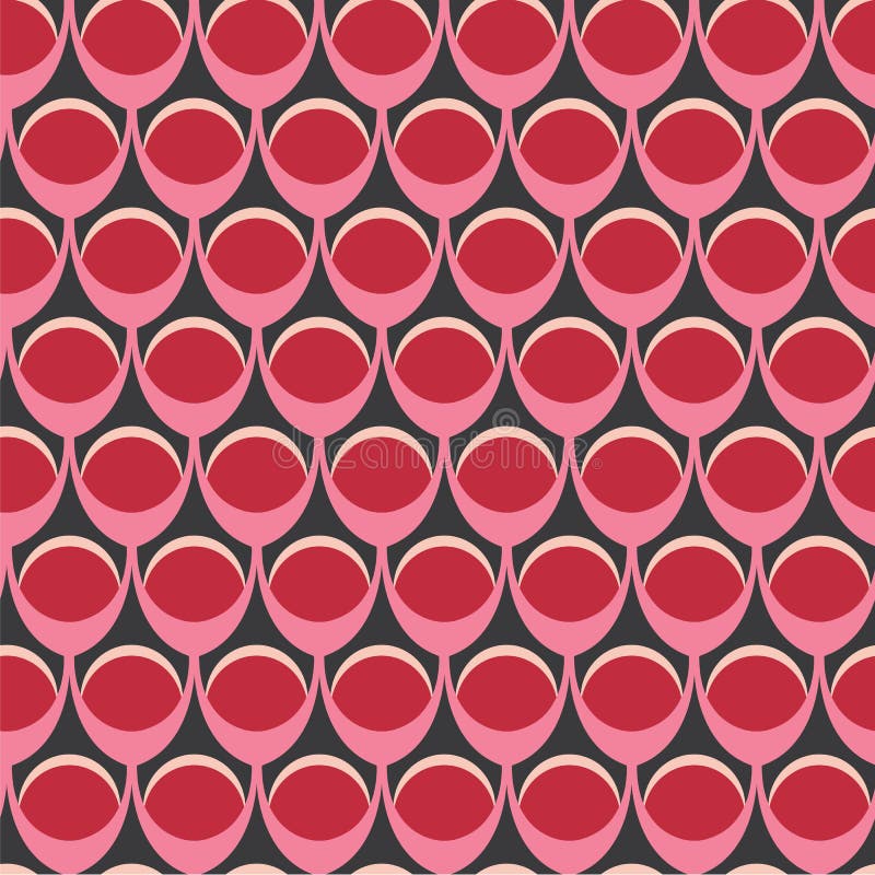 Répétition sans couture abstraite des formes de cercle en rouge, la crème, et le noir Idéal géométrique moderne de fond de concep illustration libre de droits Répétition sans couture abstraite des formes de cercle en rouge, la crème, et le noir Idéal géométrique moderne de fond de concep illustration libre de droits