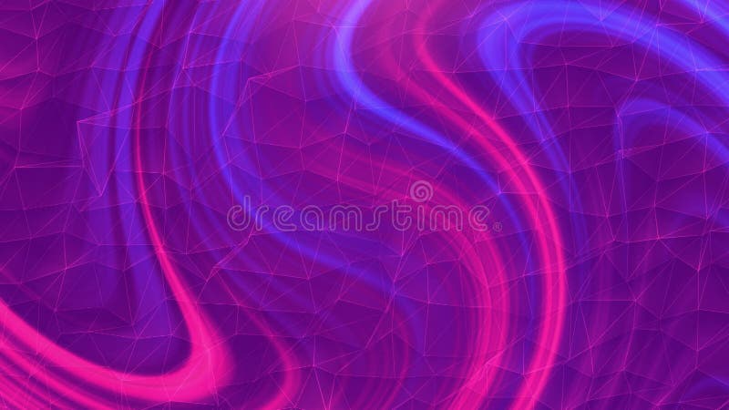 Réseau technique abstrait en polygone rose avec technologie de connexion. ligne abstraite fond texture 3d rendu. illustration de vecteur