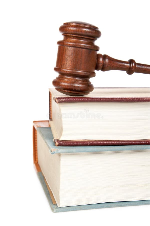 Réserve la loi de marteau en bois image stock