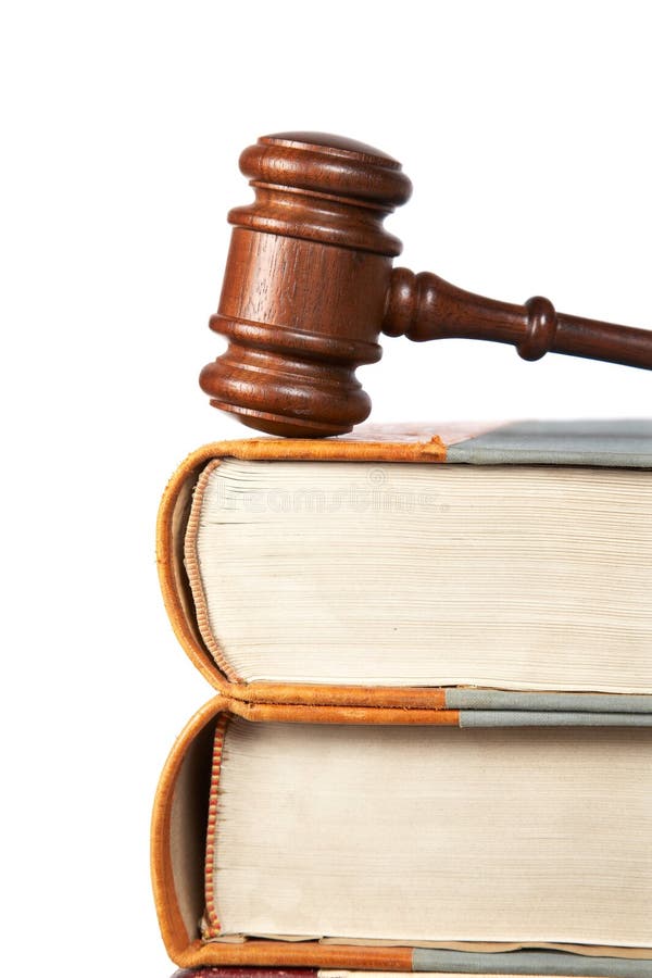 Réserve la loi de marteau en bois photographie stock