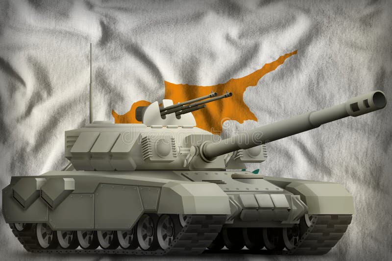 Réservoir lourd sur le fond de drapeau national de la Chypre illustration 3D illustration de vecteur Réservoir lourd sur le fond de drapeau national de la Chypre illustration 3D illustration de vecteur