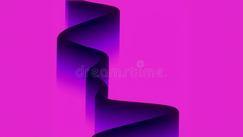 Résumé animation en boucle transparente numérique avec ruban à écoulement violet foncé illustration stock