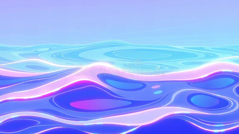 Résumé Animation liquide avec l'unité Neon Waves illustration libre de droits