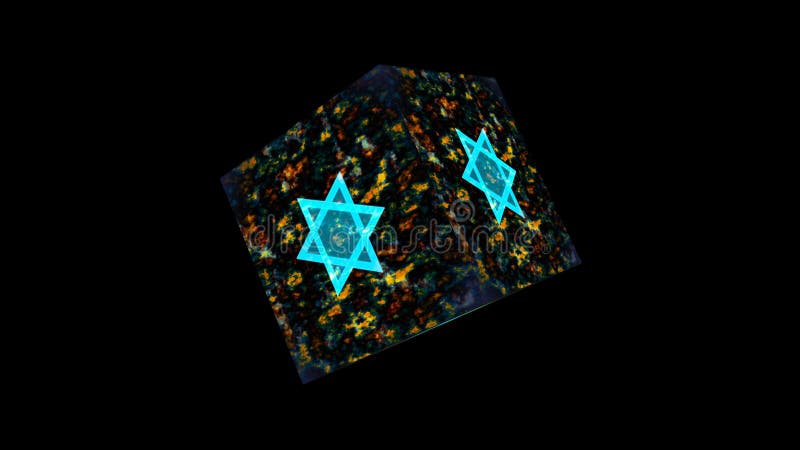 Résumé Conception de cubes colorés avec des cercles et des motifs en néon brillant illustration libre de droits