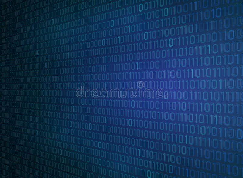 Résumé de la binaire zéro une du backgrou bleu de gradient de technologie illustration de vecteur Résumé de la binaire zéro une du backgrou bleu de gradient de technologie illustration de vecteur