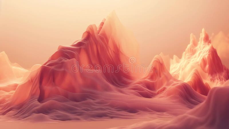 Résumé Pink Landscape Digital Art Motion illustration libre de droits