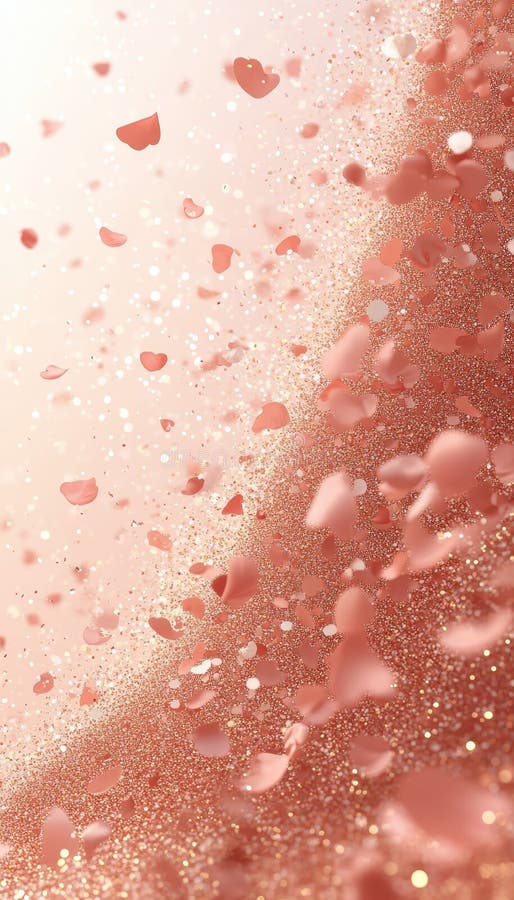 Résumé Pêche douce Contexte Festive Lumières de corail et animée fête extérieure Bokeh illustration libre de droits
