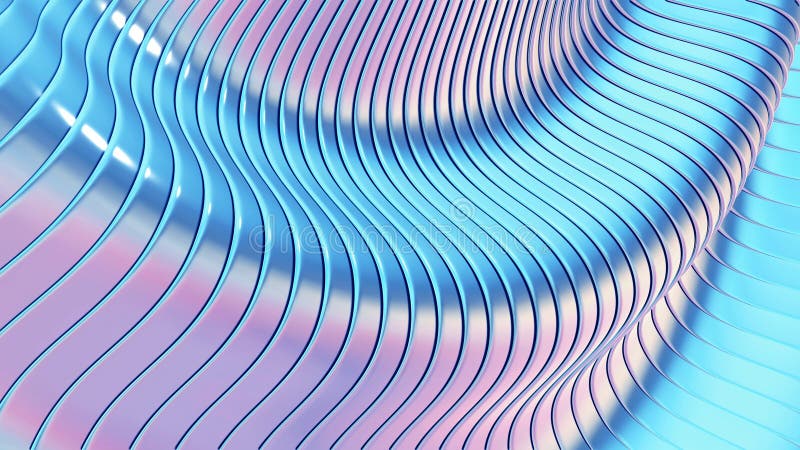 Résumé rayures iridescentes fond ondulé motif spirale intéressante architecture minimale papier peint illustration de vecteur