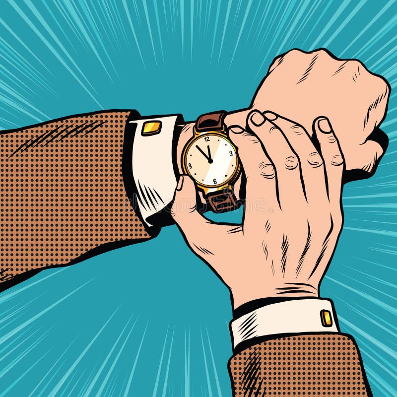 Rétro art de bruit de montre-bracelet illustration de vecteur Rétro art de bruit de montre-bracelet illustration de vecteur