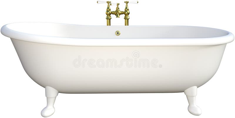 Rétro baignoire de pied de griffe d'isolement illustration de vecteur Rétro baignoire de pied de griffe d'isolement illustration de vecteur