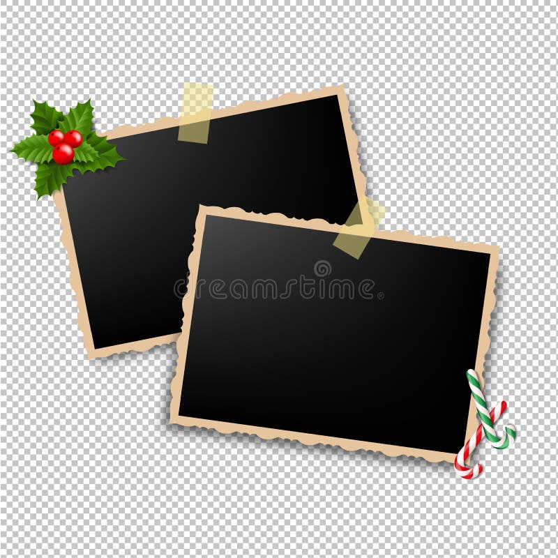 Rétro cadre de photo de Noël illustration stock