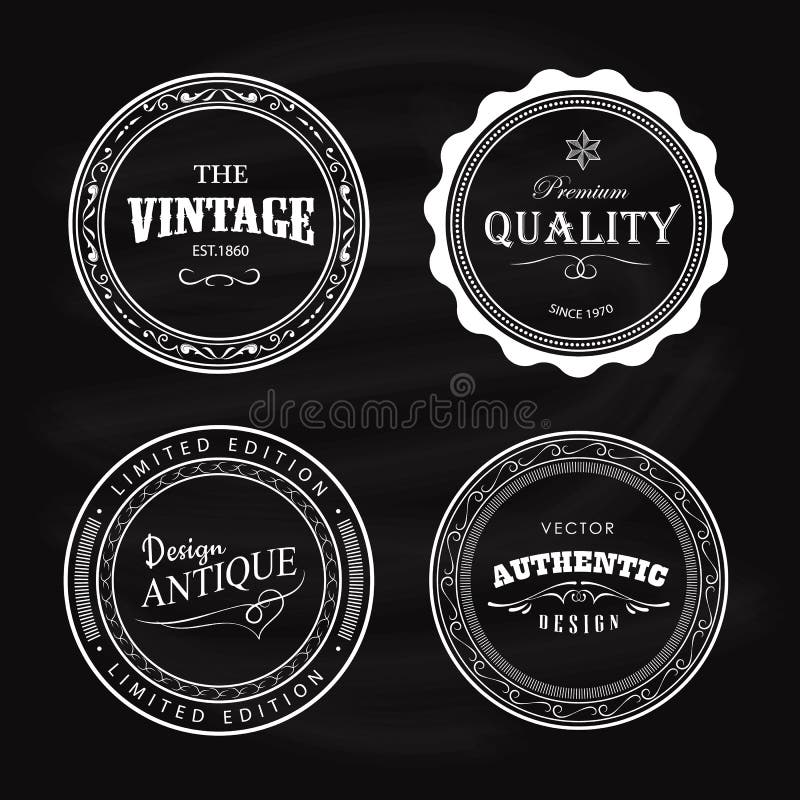 Rétro conception d'insigne de vintage de cercle antique de label