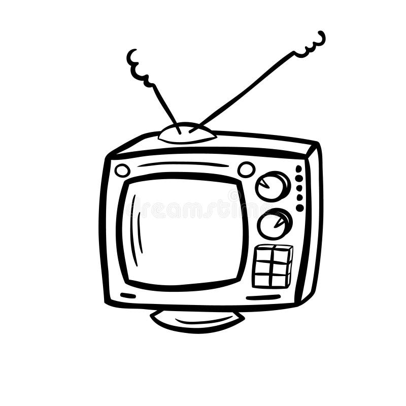 Rétro dispositif - vieille TV illustration stock Rétro dispositif - vieille TV illustration stock