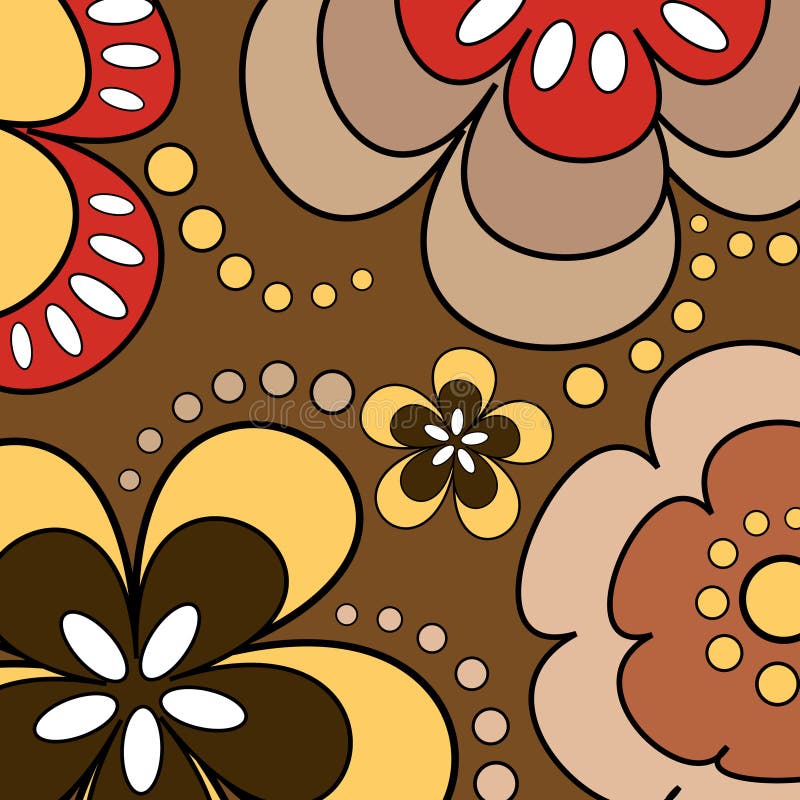 Rétro fleurs illustration stock