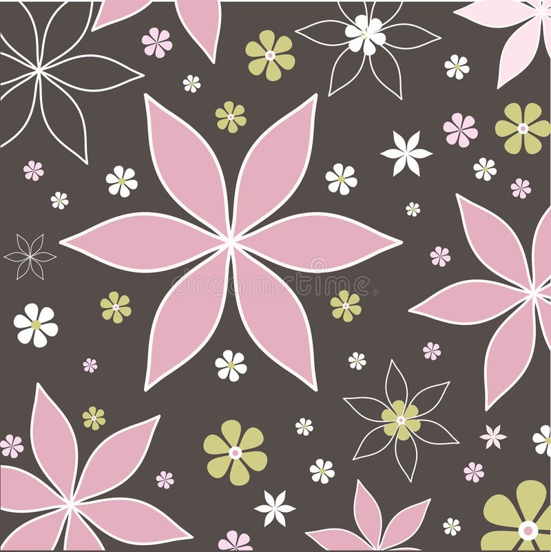Rétro fleurs illustration de vecteur